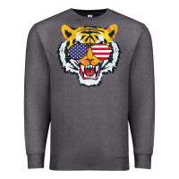 Charcoal Heather America Merica Tiger Premium Sweatshirt - Bettercallsaul