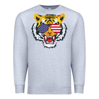 Heather Grey America Merica Tiger Premium Sweatshirt - Bettercallsaul