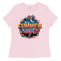 Bubblegum Pink summer nights Ladies Tee - texasbilliewilder