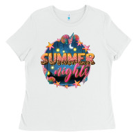 White summer nights Ladies Tee - texasbilliewilder