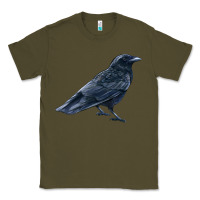 Army Green American Crow Classic Tee - LillyAllenDesigns