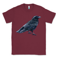 Burgundy American Crow Classic Tee - LillyAllenDesigns