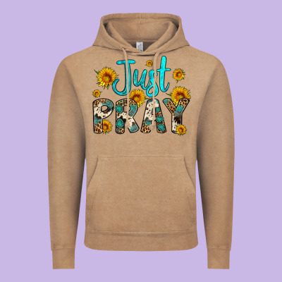 Just Pray Vintage Hoodie Designed By Artiststas