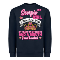 Navy as a scorpio girl zodiac girls Heavyweight Sweatshirt - Jasminsmagicworld