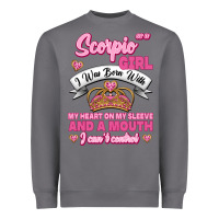As A Scorpio Girl Zodiac Girls Heavyweight Sweatshirt | Teevron