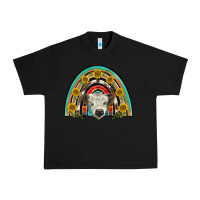 Black scottish white calf  rainbow Urban Heavy Tee - BarkalooDesign