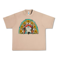 Burro scottish white calf  rainbow Urban Heavy Tee - BarkalooDesign