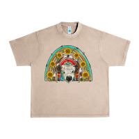 French Oak scottish white calf  rainbow Urban Heavy Tee - BarkalooDesign