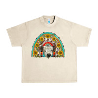 Sandshell scottish white calf  rainbow Urban Heavy Tee - BarkalooDesign
