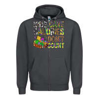 Smoke King Cake Calories Don't Count Mardi Gras Zipper Hoodie - BundleAndBundleShop