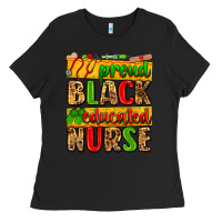 Black proud black educated nurse Ladies Tee - Zillion Design Studio