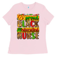 Bubblegum Pink proud black educated nurse Ladies Tee - Zillion Design Studio