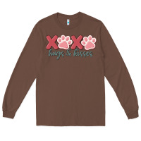 Chestnut xoxo hugs and kisses Long Sleeve Tee - MaliasSmallBusiness