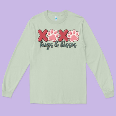 Xoxo Hugs And Kisses Long Sleeve Tee Designed By Maliassmallbusiness