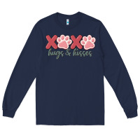 Navy xoxo hugs and kisses Long Sleeve Tee - MaliasSmallBusiness