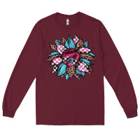 Burgundy race leopard sunflower Long Sleeve Tee - JahusDesignShop