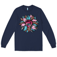 Navy race leopard sunflower Long Sleeve Tee - JahusDesignShop
