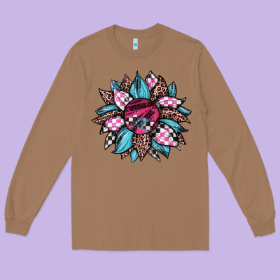 Race Leopard Sunflower Long Sleeve Tee Designed By Jahusdesignshop