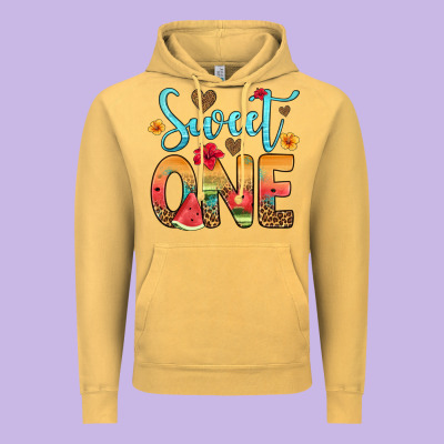 Sweet One Watermelon Vintage Hoodie Designed By Artiststas