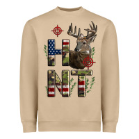 Mushroom Deer Hunting Usa Flag Heavyweight Sweatshirt - LillyAllenDesigns