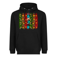 Black christmas brushstrokes Heavyweight Hoodie - RanaPortraitStore