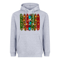 Heather Grey christmas brushstrokes Heavyweight Hoodie - RanaPortraitStore