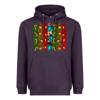 Plum christmas brushstrokes Heavyweight Hoodie - RanaPortraitStore