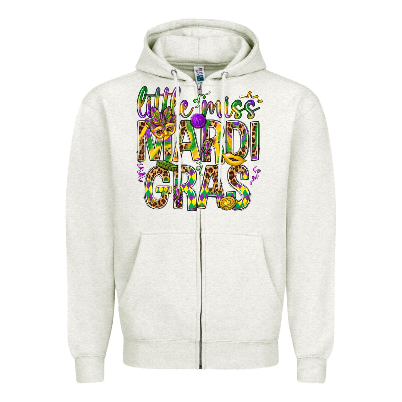 Little Miss Mardi Gras Zipper Hoodie by BundleAndBundleShop | Teevron