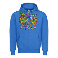True Royal Little miss Mardi Gras Zipper Hoodie - BundleAndBundleShop