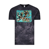 Cloud Black turquoise cowhide leopard background Vintage Tee - AdoDesignShop