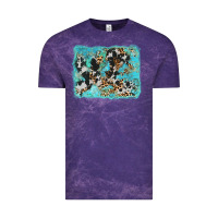 Cloud Purple turquoise cowhide leopard background Vintage Tee - AdoDesignShop
