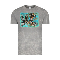 Cloud Rock turquoise cowhide leopard background Vintage Tee - AdoDesignShop
