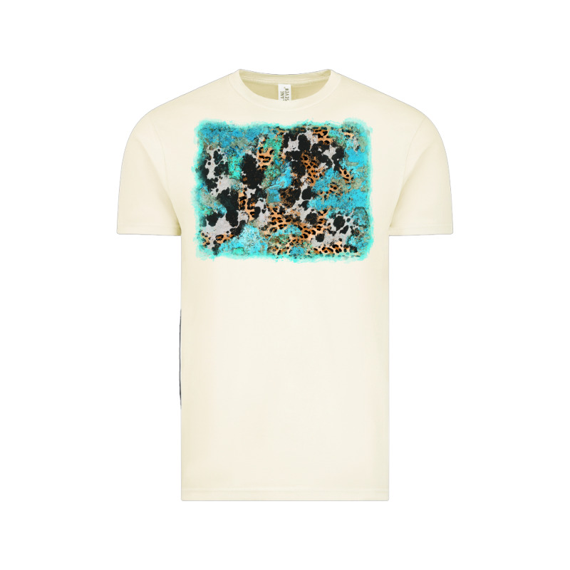 Turquoise Cowhide Leopard Background Vintage Tee by AdoDesignShop | Teevron