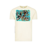 Vintage Arctic turquoise cowhide leopard background Vintage Tee - AdoDesignShop