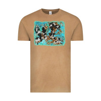 Vintage Camel turquoise cowhide leopard background Vintage Tee - AdoDesignShop