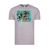 Vintage Zinc turquoise cowhide leopard background Vintage Tee - AdoDesignShop