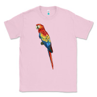 Bubblegum Pink Scarlet Macaw Parrot Classic Tee - LillyAllenDesigns
