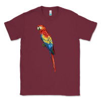 Burgundy Scarlet Macaw Parrot Classic Tee - LillyAllenDesigns
