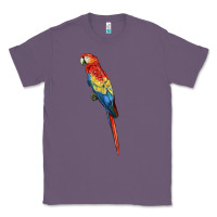 Lavender Scarlet Macaw Parrot Classic Tee - LillyAllenDesigns