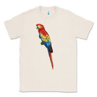 Natural Scarlet Macaw Parrot Classic Tee - LillyAllenDesigns