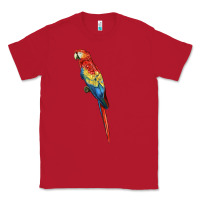 Red Scarlet Macaw Parrot Classic Tee - LillyAllenDesigns