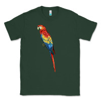 Sports Green Scarlet Macaw Parrot Classic Tee - LillyAllenDesigns