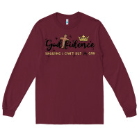 Burgundy godfidence Long Sleeve Tee - MaliasSmallBusiness