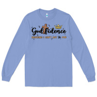Colony Blue godfidence Long Sleeve Tee - MaliasSmallBusiness