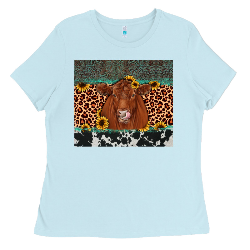 Red Angus Leopard Ladies Tee by JahusDesignShop | Teevron