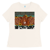 Bone red angus leopard Ladies Tee - JahusDesignShop