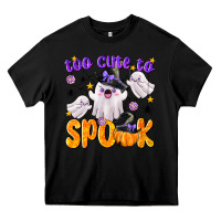 Black Too Cute To Spook Heavy Core Tee - texasbilliewilder