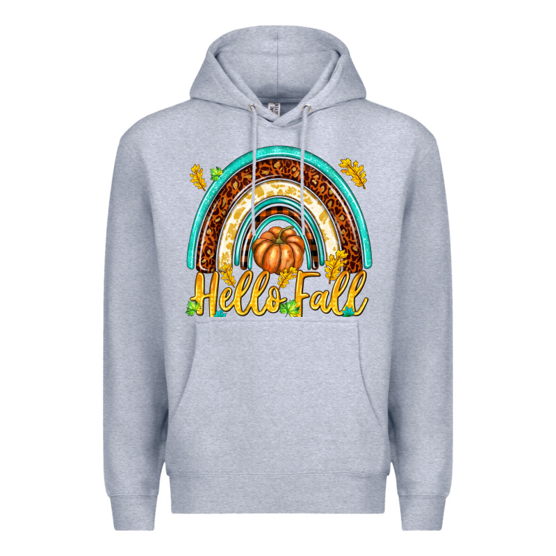 Hello Fall With Rainbow Premium Hoodie by texasbilliewilder | Teevron