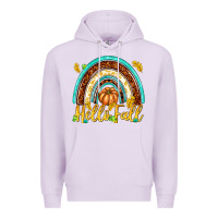 Lilac Hello Fall with Rainbow Premium Hoodie - texasbilliewilder