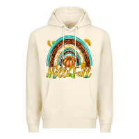 Sandshell Hello Fall with Rainbow Premium Hoodie - texasbilliewilder